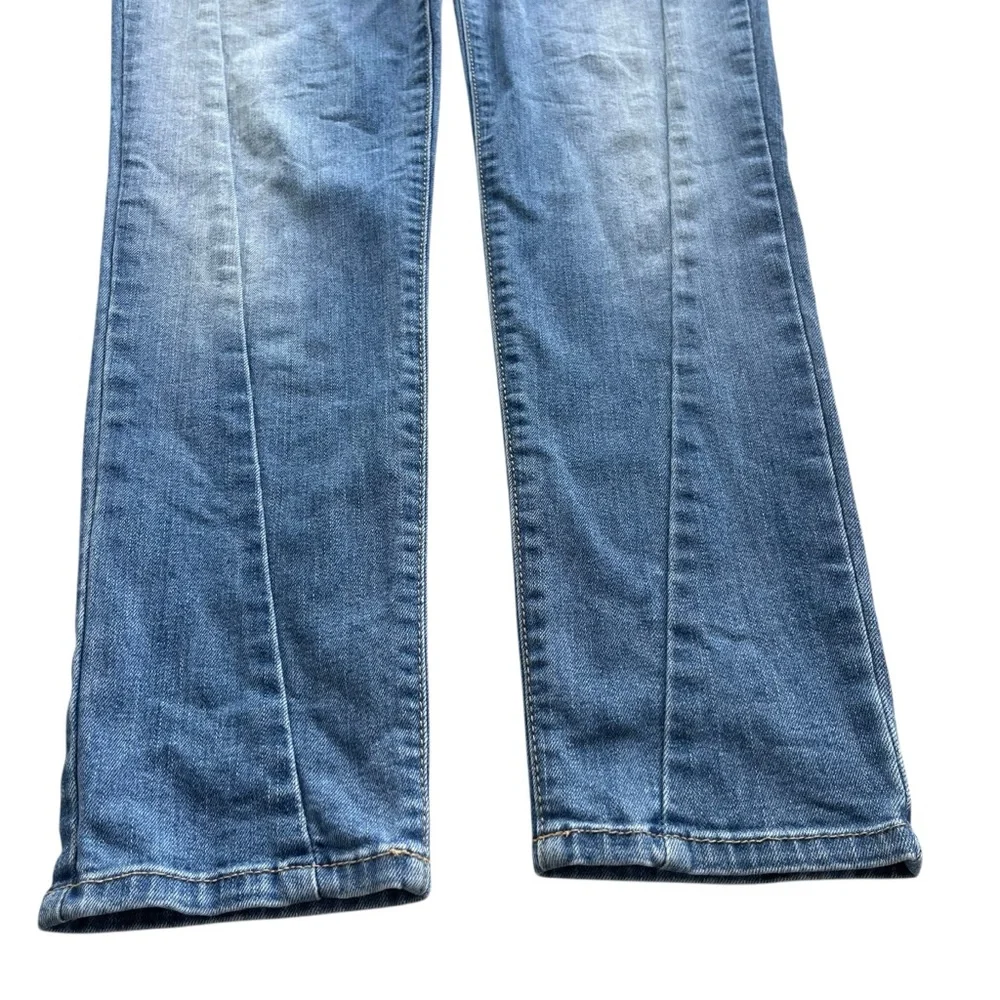 Flying Monkey Women’s 27 Light Wash Denim Front Seam Low Rise Ankle Skinny Jeans